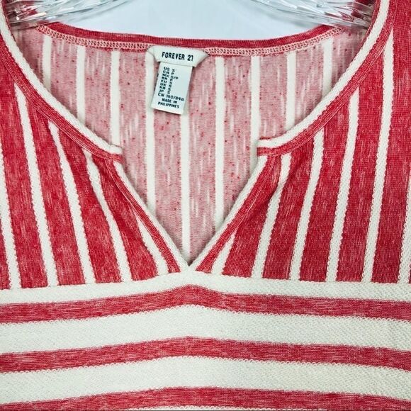 Forever 21 Short Sleeve Striped Boho Top Small - Picture 3 of 4